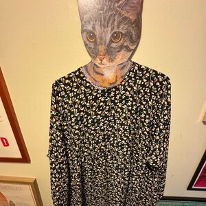 Zara Black Flowy Mini Dress